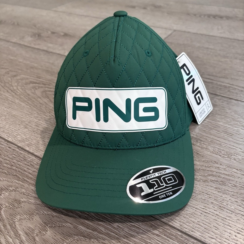 PING Heritage Tour Snapback Golf Hat Green Quilted Limited Edition Golf Gear NWT